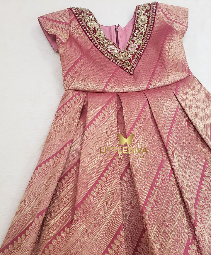 Benarasi Heavy Neck Designer Frock