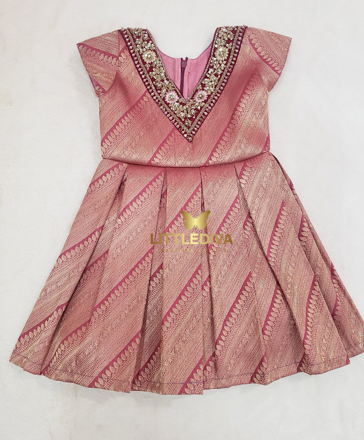 Benarasi Heavy Neck Designer Frock