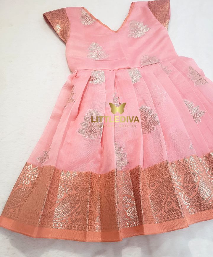 Pastel Pink Motif Frock