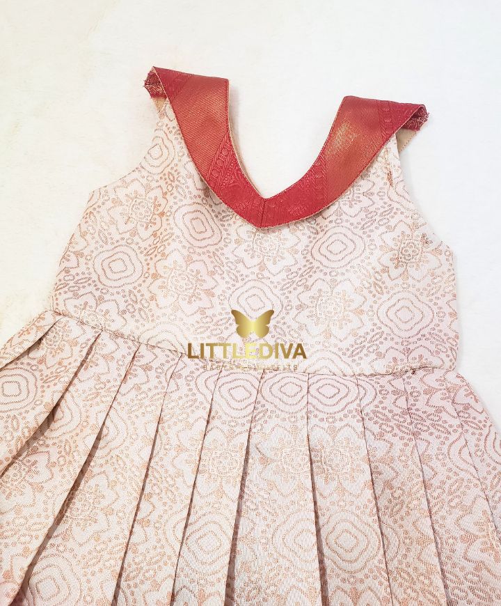 Off White Silk Frock